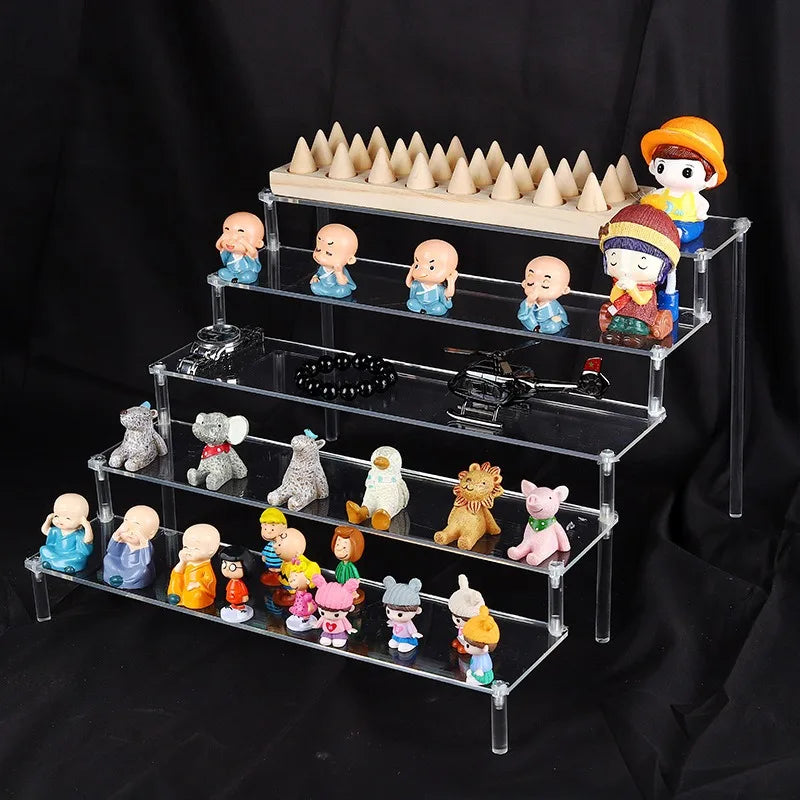 Acrylic Display stand for Amiibo Funko POP Figures，Cupcake Cosmetic Nail Polish Clay Figurine Jewelry for Display Stand Riser