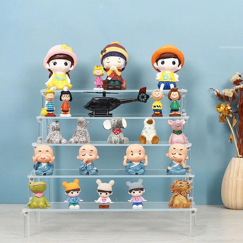 Acrylic Display stand for Amiibo Funko POP Figures，Cupcake Cosmetic Nail Polish Clay Figurine Jewelry for Display Stand Riser