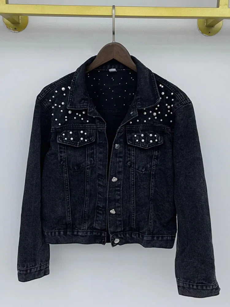 Autumn Pearl Denim Jacket