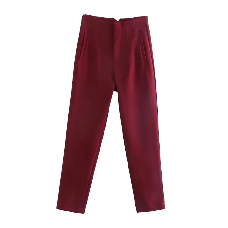 Womens High Waist Office Pants