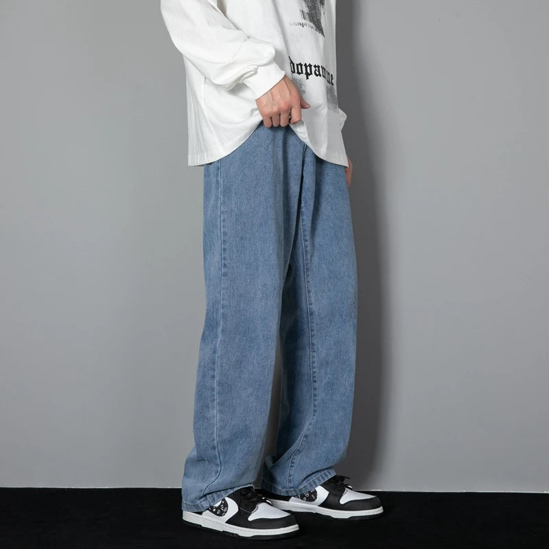 Mens Baggy Straight Leg Jeans