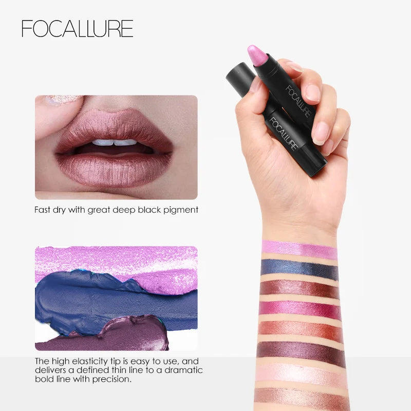 FOCALLURE 27 Colors Matte Lipstick Pencil High Crayons Gloss Long-lasting Waterproof Lip Balm Pen Lips Makeup Women Cosmetics