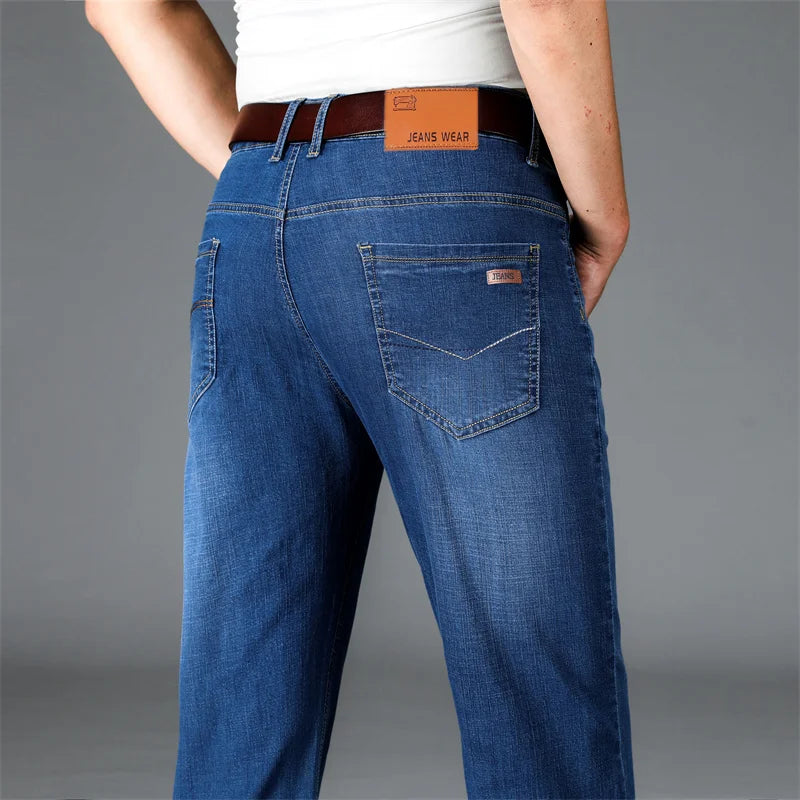 Retro Classic Denim Business Pants