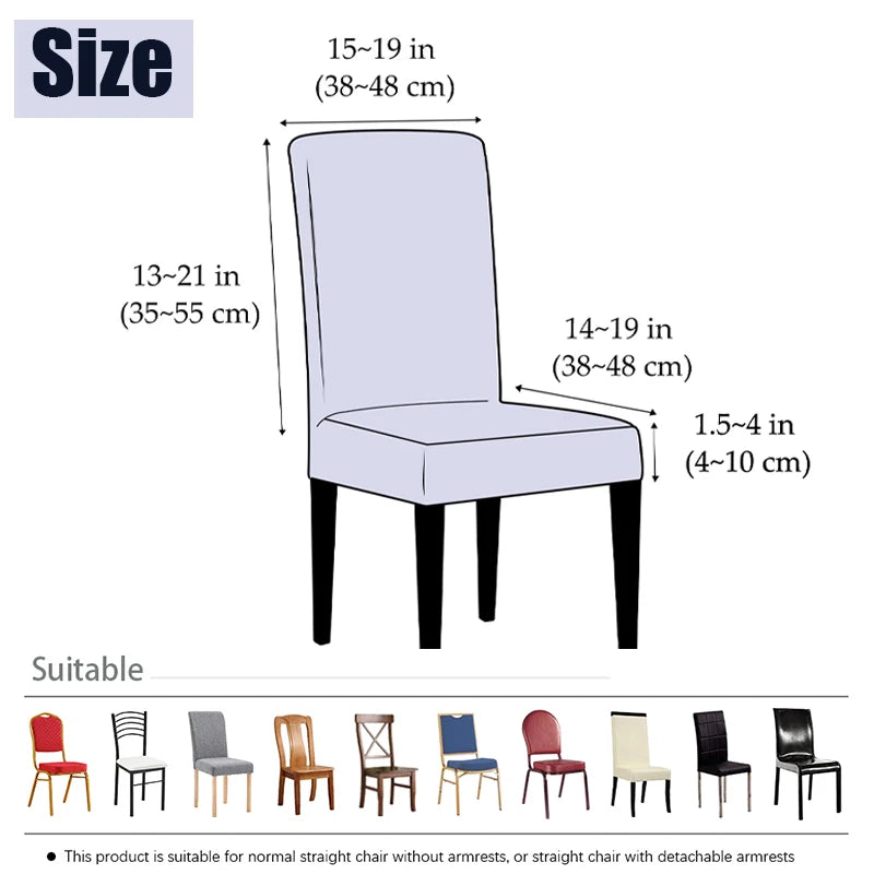 NEW Waterproof Elastic Jacquard Chair Cover for Dining Room Chair Covers for Chairs Kitchen Wedding Hotel Banquet Protector Seat