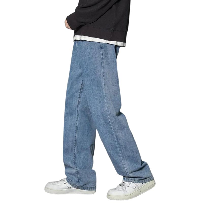 Mens Baggy Straight Leg Jeans